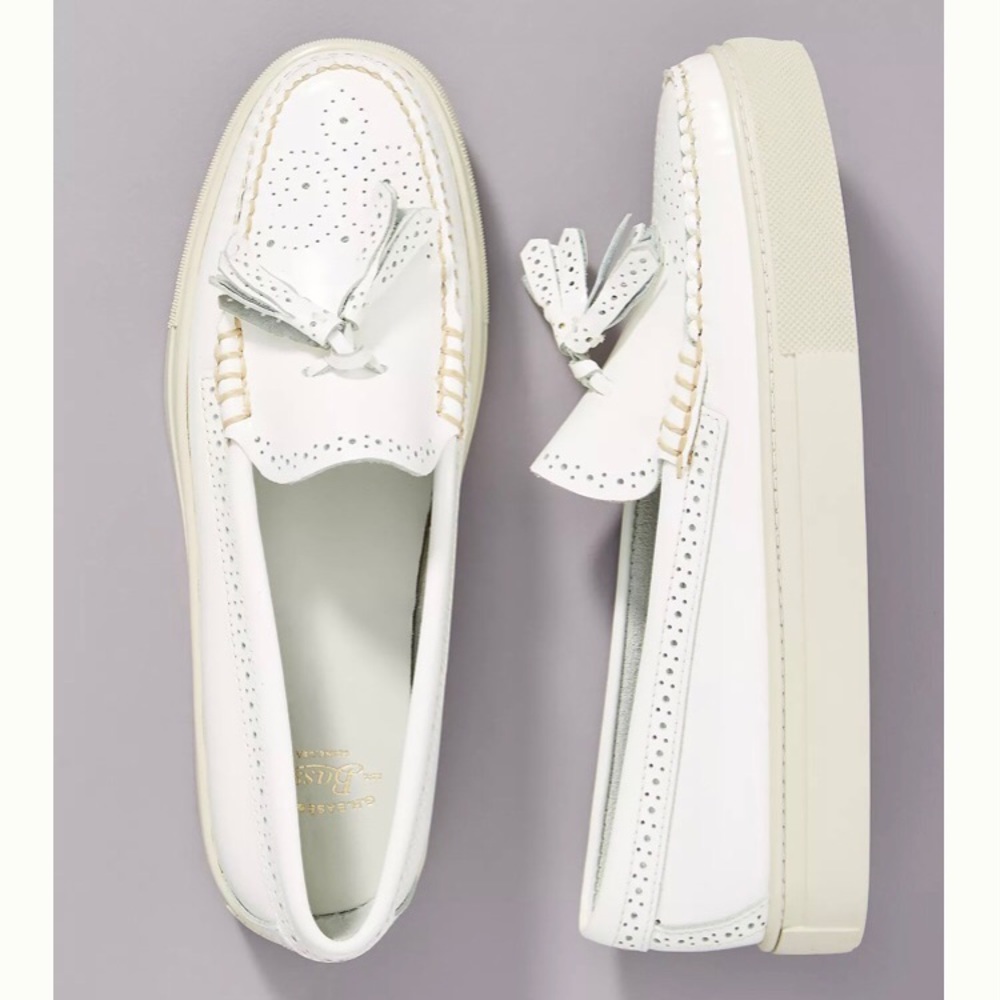 New Leather Estelle Oxford Slip-On Sneakers Sz 8.5